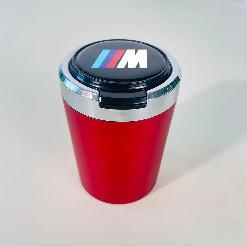 Car ashtray with blue LED light for BMW M E46 E90 E60 F01 F10 F20 F30 E36 E39 E87 M1 M2 M3 M5 X1 X3 X4 X5 X6 X7 G01 G02 G05 G30