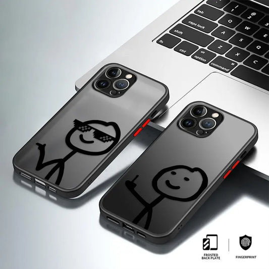 Case for iPhone 16 Pro Max 11 14 Plus 15 13 Mini 12 7 8 SE X XS 15P 16P Funda Silicone Hard Phone Cover Cartoon Matchman Shell