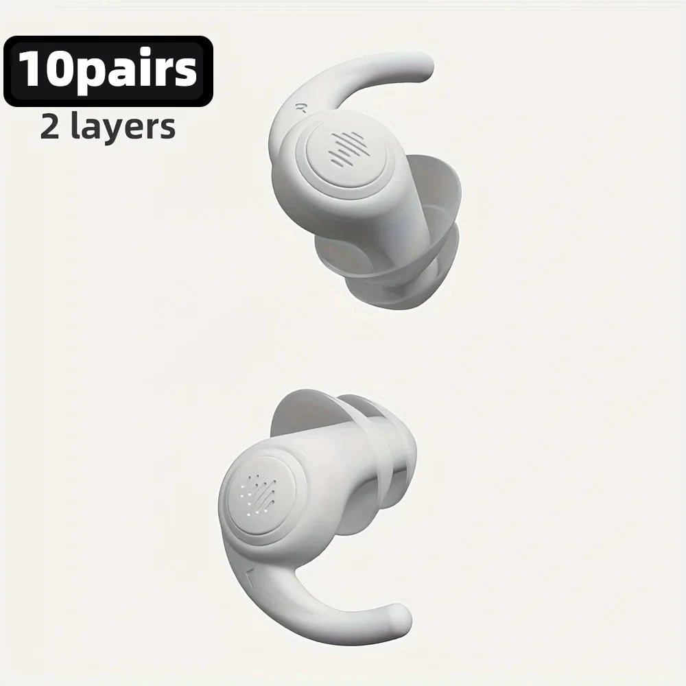 1 Pair Soft Silicone Noise Cancelling Earplugs Anti-noise Earplug For Concerts Sleeping Swimming Reusable Waterproof Ear Plugs