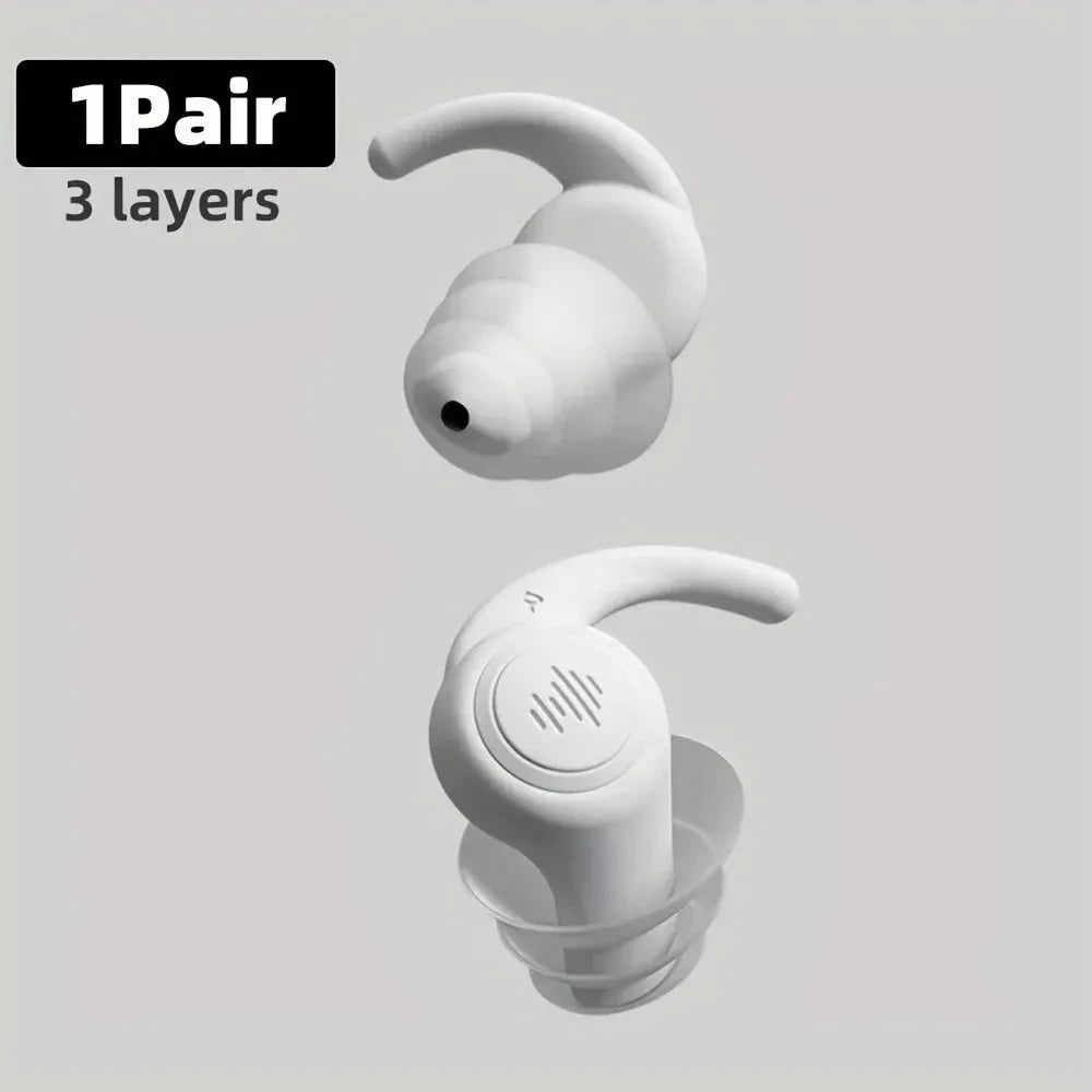 1 Pair Soft Silicone Noise Cancelling Earplugs Anti-noise Earplug For Concerts Sleeping Swimming Reusable Waterproof Ear Plugs