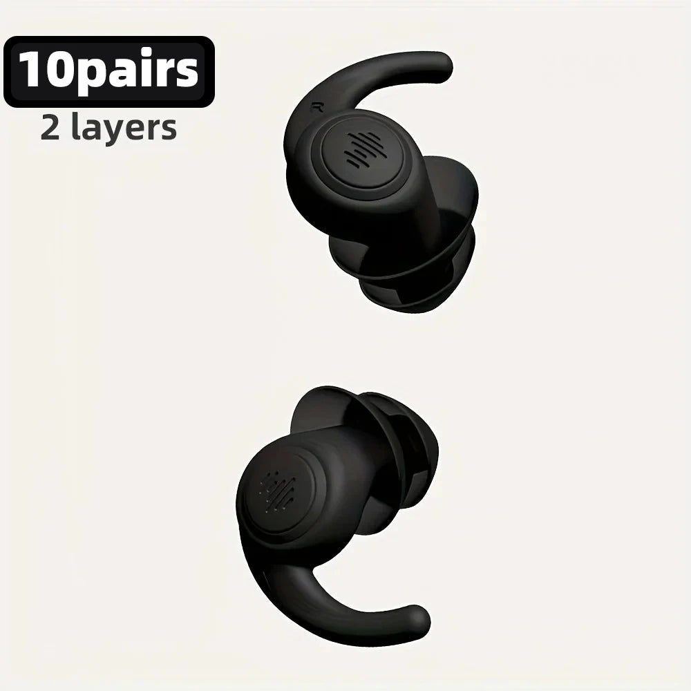 1 Pair Soft Silicone Noise Cancelling Earplugs Anti-noise Earplug For Concerts Sleeping Swimming Reusable Waterproof Ear Plugs