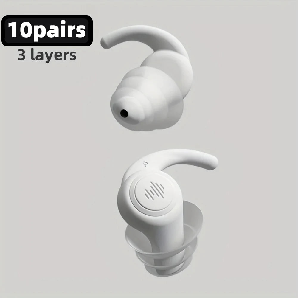 1 Pair Soft Silicone Noise Cancelling Earplugs Anti-noise Earplug For Concerts Sleeping Swimming Reusable Waterproof Ear Plugs