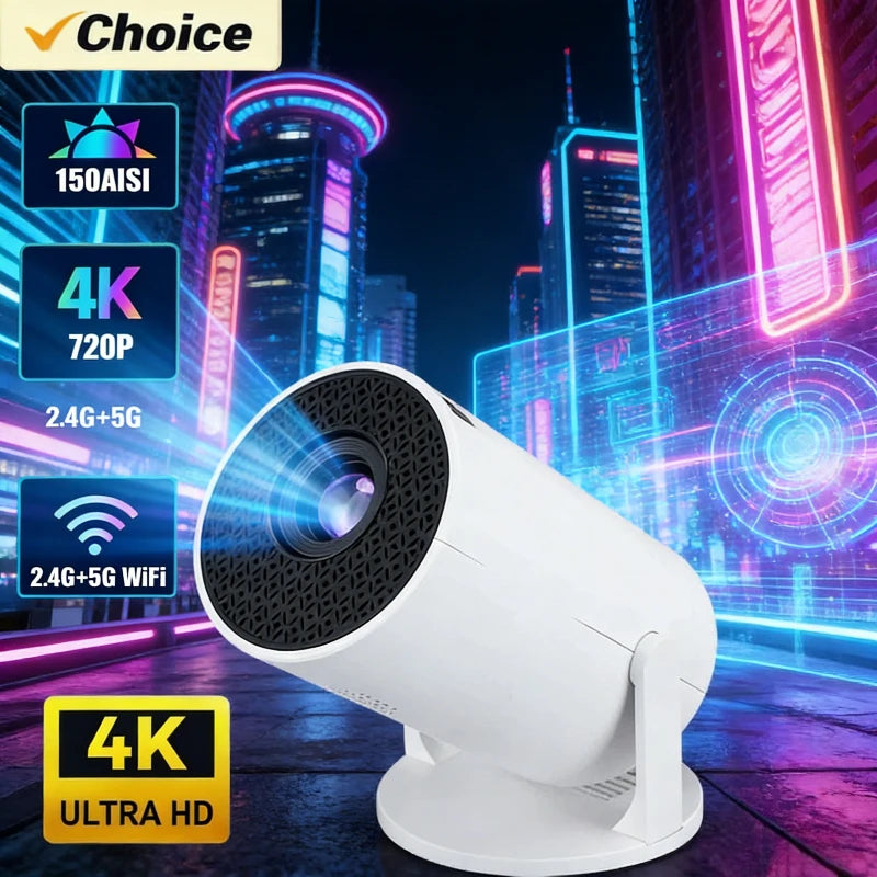 Speaker and HDMI USB Input HY200 New 1080P Portable Projector 270 Adjustable Angle Movie Projector for Phone Laptop TV Box