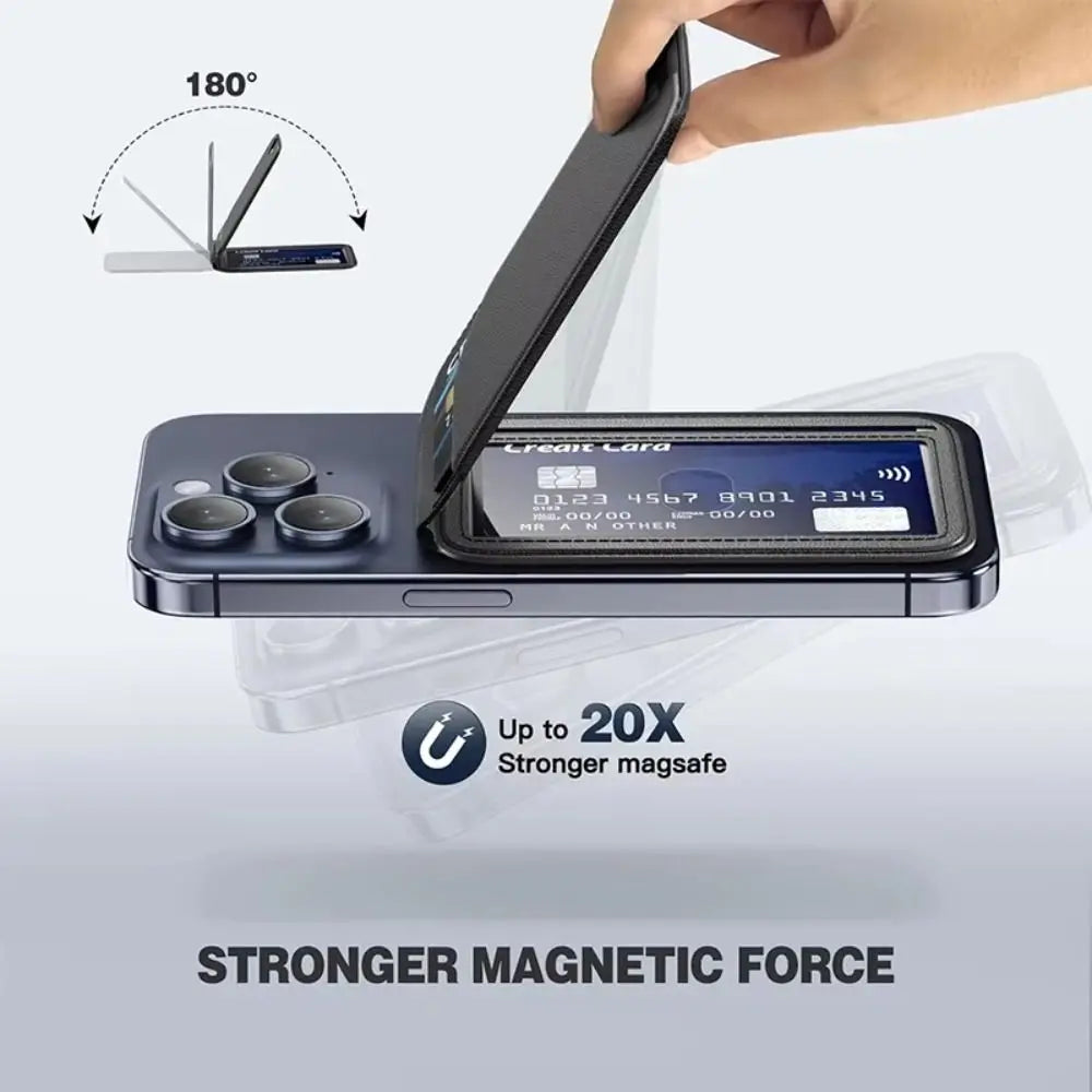 Foldable Magnetic Stand Safety Leather for iPhone