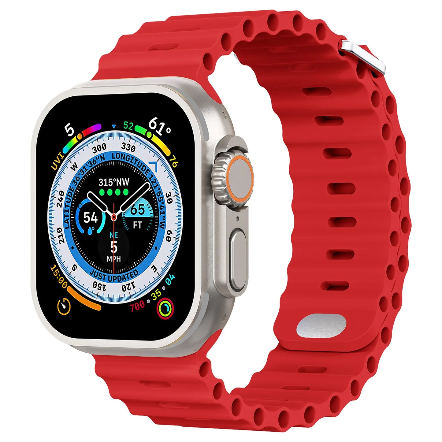 Ocean Strap for Apple Watch Ultra 3 2 Band 49mm Series 45mm 41mm 46mm 42mm 40 44mm Silicone Watchband iWatch 11 10 9 8 7 6 5 SE2