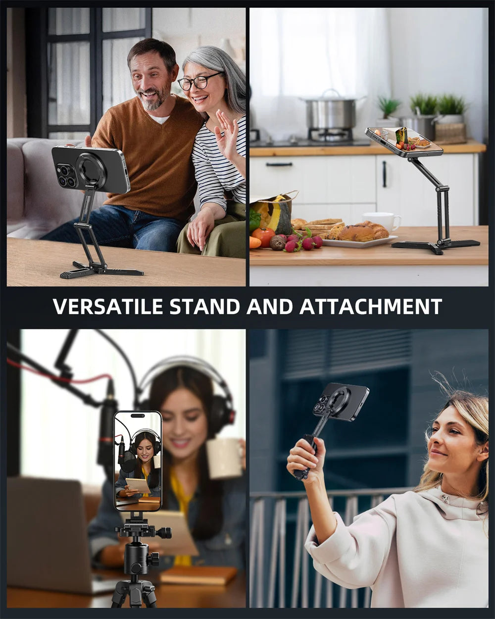 Foldable Magnetic Phone Tripod Stand
