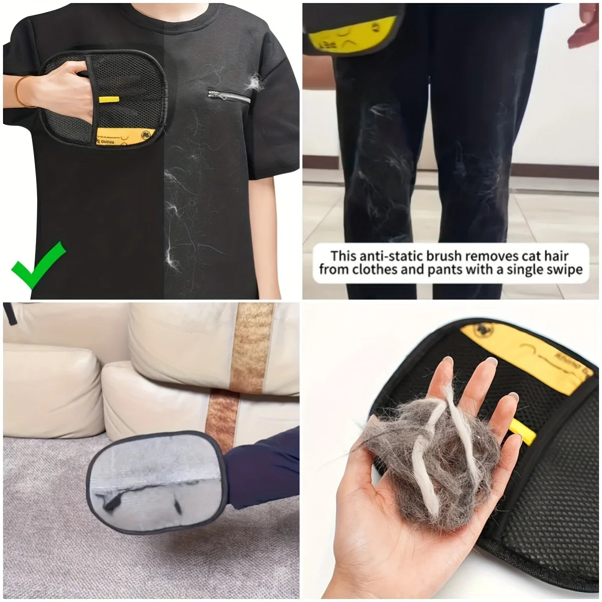 1-4pcs Pet Grooming Glove Hair Removal Brush Mitts Brushes Remover Cat Dog Cleaning Removing Sofa Carpet Clothes House Home