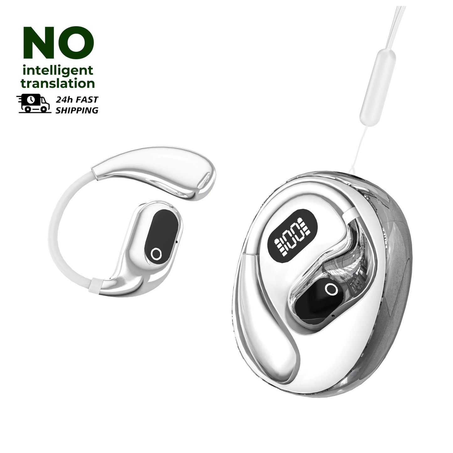 Real Time Translation Headphones 144 Languages Translator Earphones Wireless Bluetooth 5.4 Headsets for Business Office Travel