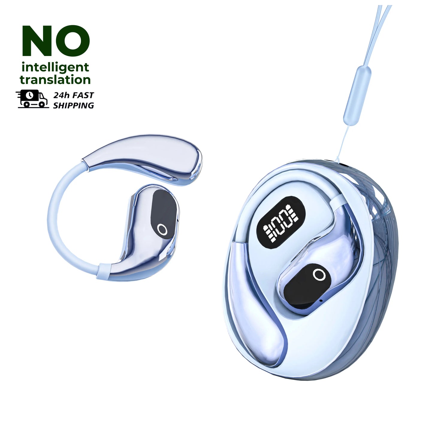 Real Time Translation Headphones 144 Languages Translator Earphones Wireless Bluetooth 5.4 Headsets for Business Office Travel