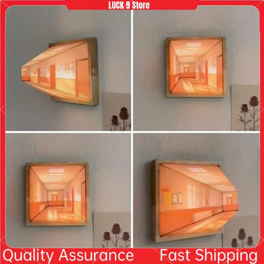 3D Stereoscopic Visual Wall Lamp Bedside Decorative Lamps Scene 3D Effect Color Changing DIY Wall Lamp-AB52