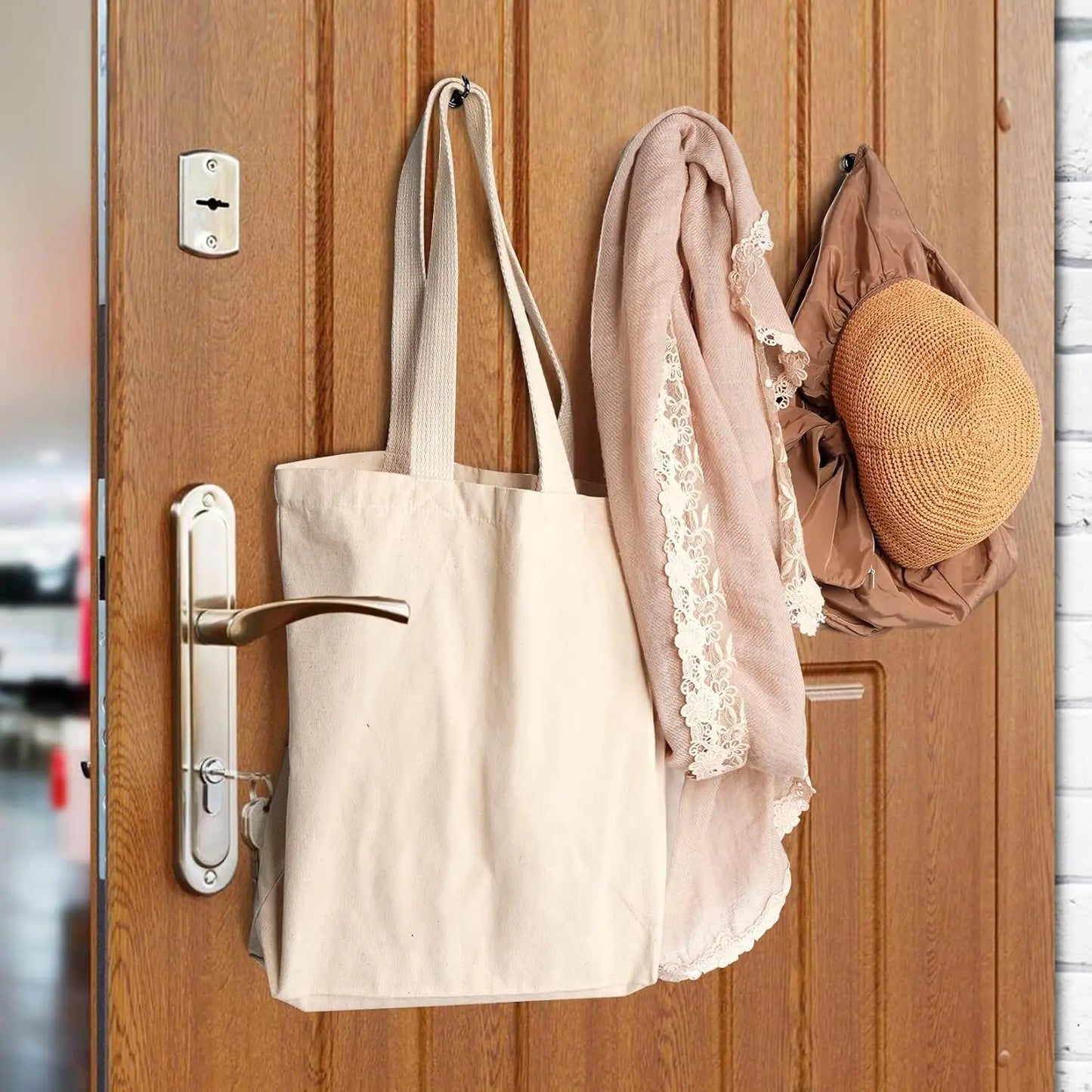 Magnetic Hooks Heavy Duty for Hanging, Magnet with Hooks for Home, Kitchen, Workplace, Office (Black, Pack of 4/6/8/12)